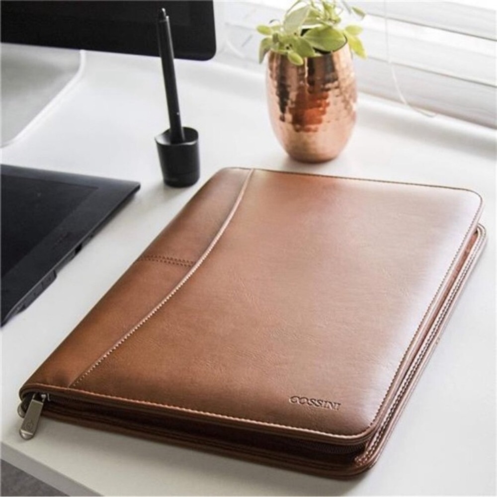 Premium Business Portfolio with Zipper –Padfolio - Superior Business Impressions